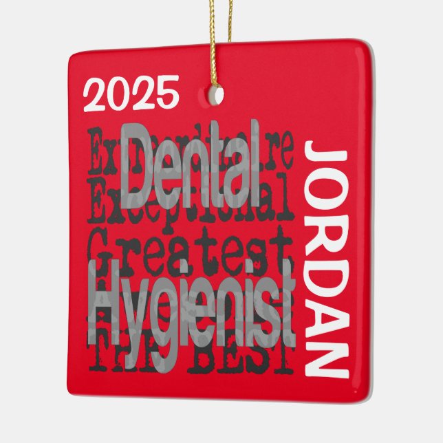 Dental Hygienist Extraordinaire CUSTOM Julgransprydnad Keramik (Vänster)