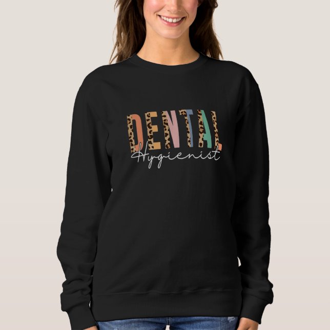 Dental Hygienist Leopard Dental Assistant  future  T Shirt (Framsida)