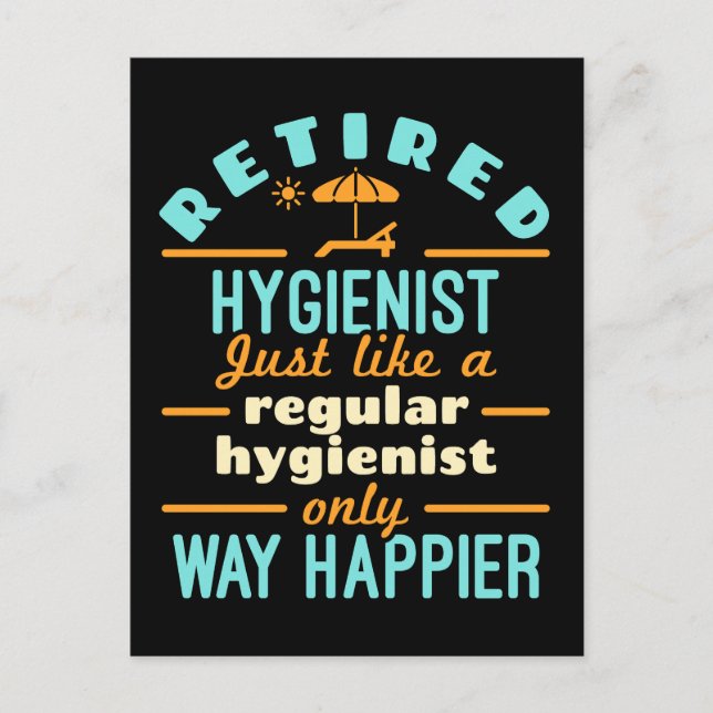 Dental Hygienist RDH Happier, pensionerad Vykort (Framsida)