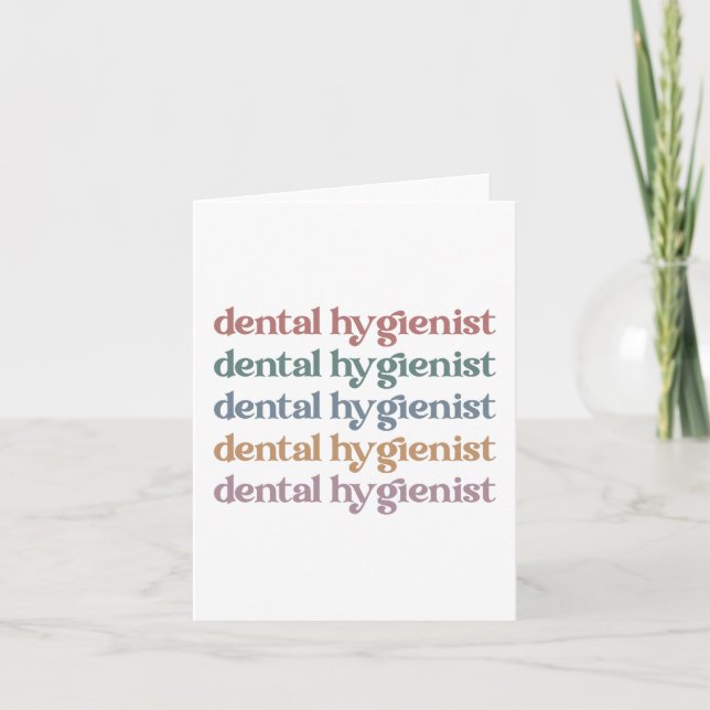Dental Hygienist Retro | RDH Dentist Dental gifts Kort (Framsida)
