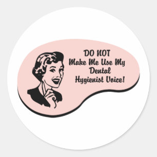 Dental Hygienist Voice Runt Klistermärke