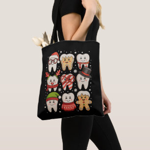 Dental jul Cute Teeth Dentist Santa Hat Julafton Tygkasse