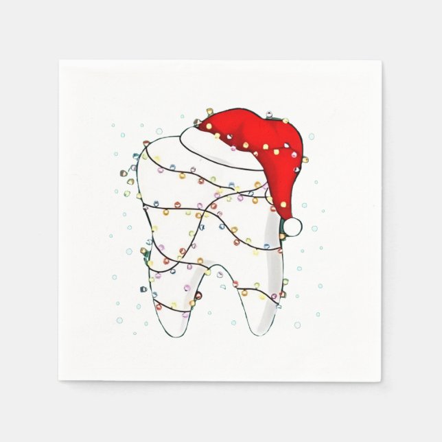 Dental jul Dunny Dentist Helgdag Pappersservett (Framsidan)