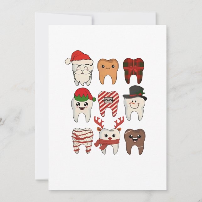 Dental jul - funny dentist Helgdag Inbjudningar (Framsida)