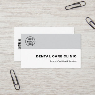 Dental klinik tandläkare professionell logotyp QR  Visitkort