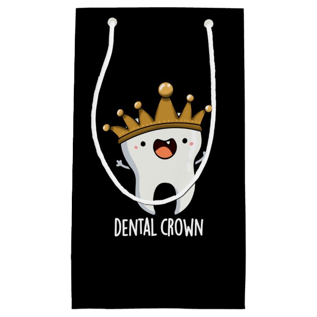 Dental Krona Funny Tooth Pun Mörk BG (Framsidan)