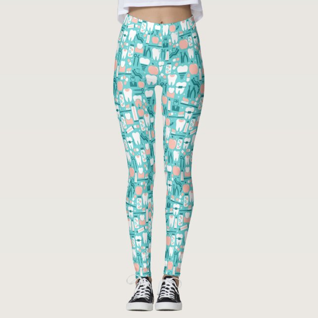 Dental Mönster Leggings (Framsida)