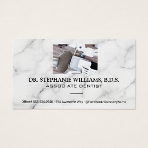Dental Office Marble Background Visitkort
