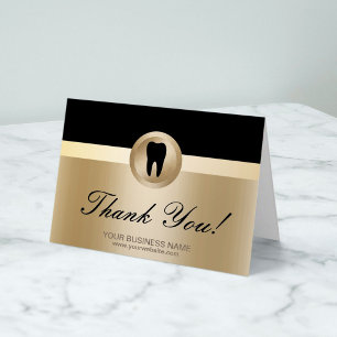 Dental Office Modern Black & Guld Tack Kort