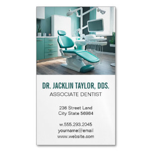 Dental Office-ordförande Hälsovård Magnetiska Visitkort