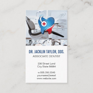 Dental Office-ordförande Logotyp för tandbistånd Visitkort