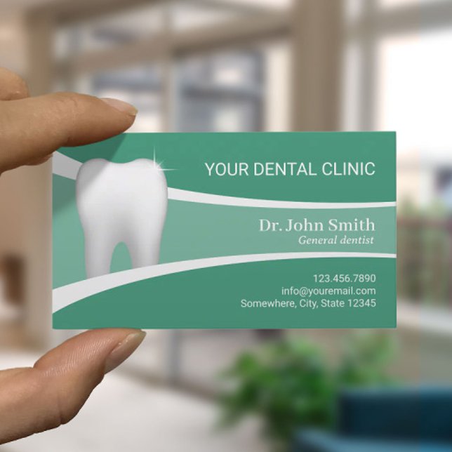 Dental Office Professionell Dentist Grönt Tidsbeställning Kort (Skapare uppladdad)