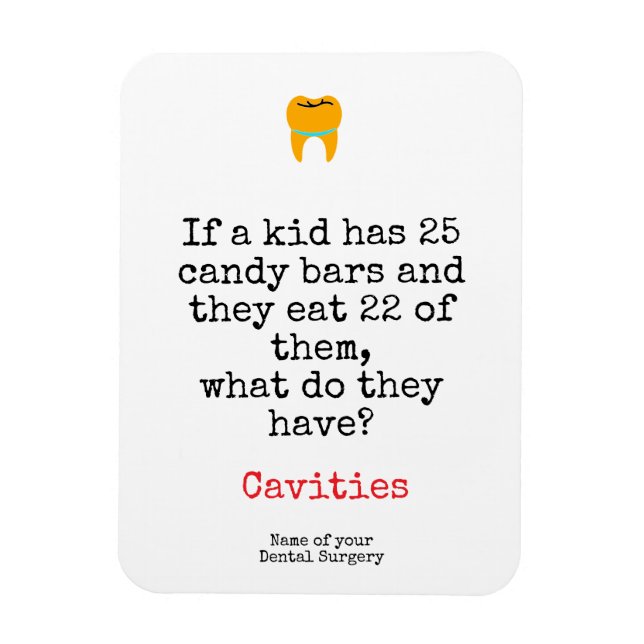 Dental Oral hygiene cavities custom Magnet (Vertikal)