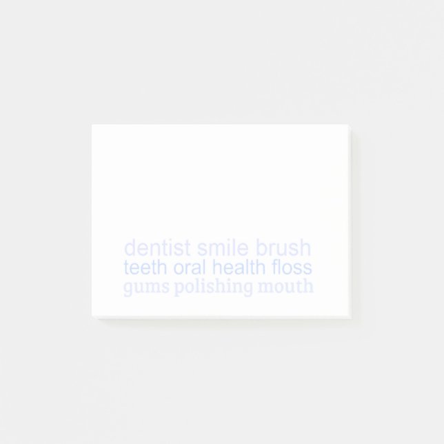 Dental Ord Pastel Post-it Block (Framsida)