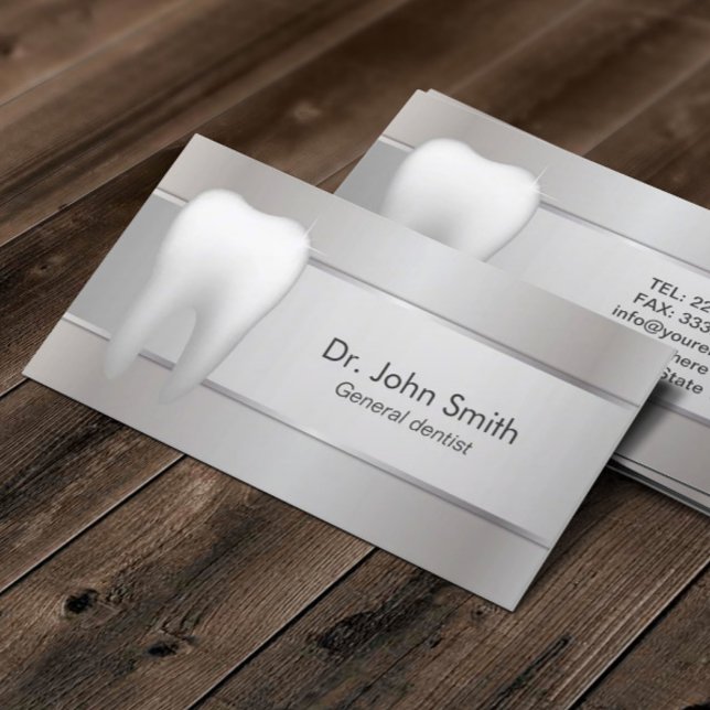 Dental Professionell Silver Dentist Visitkort (Skapare uppladdad)