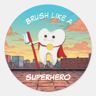 Dental Reward Stickers Pediatriska dentstreck Runt Klistermärke
