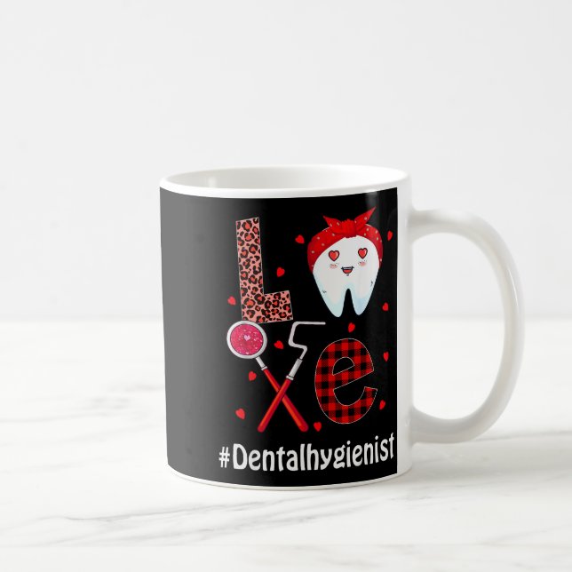 Dental Squad Dentist Happy Valentines Day Dental I Kaffemugg (Höger)