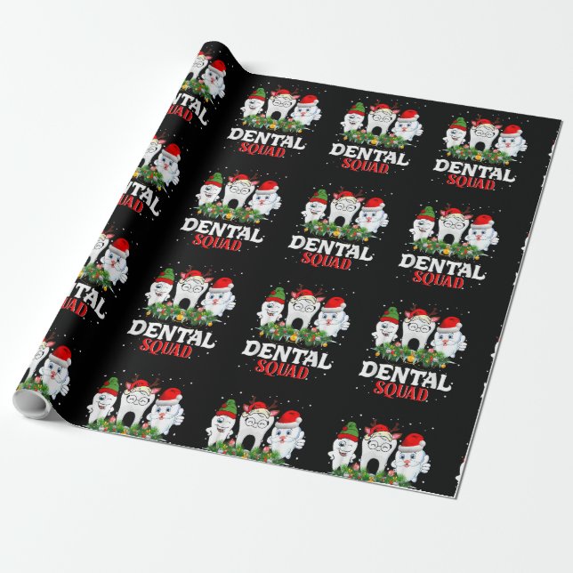 Dental Squad Funny Dentist Christmas Holiday Famil Presentpapper (Utrullad)