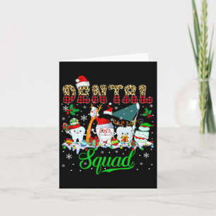 Dental Squad jul Santa Reindeer Elf Dental T Kort