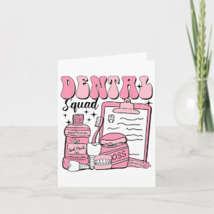 Dental Squad Retro Valentine Tannläkare Omedelbar Kort