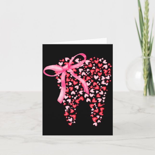 Dental Squad Valentines Cute Heart Teeth Dental Hy Kort (Framsida)