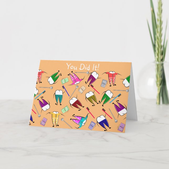 Dental Studenten Grattis Card Kort (Framsida)