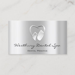 Dental Studio Smile Logotyp Silver Grått Dentist Visitkort