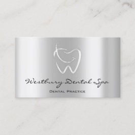 Dental Studio Smile Logotyp Silver Grått Visitkort