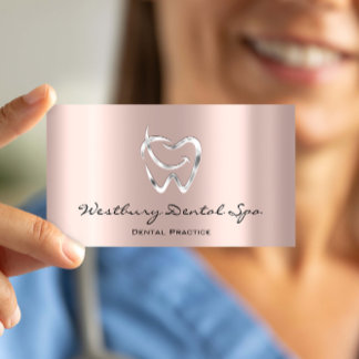 Dental Studio Smile Logotyp Silver Ro Dentist Visitkort