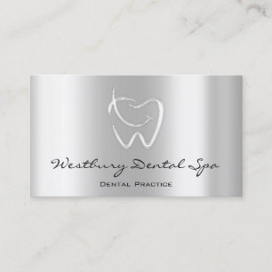 Dental Studio Smiles Logotyp Silver Grått Visitkort