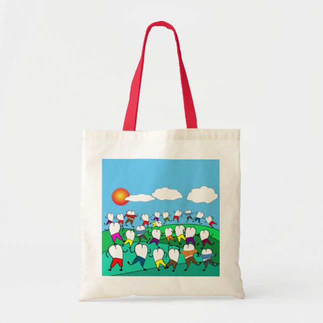 Dental Teeth People Tote Bag ll Tygkasse (Framsidan)