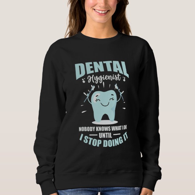 Dental Tools Dentist Dental Hygienist T Shirt (Framsida)