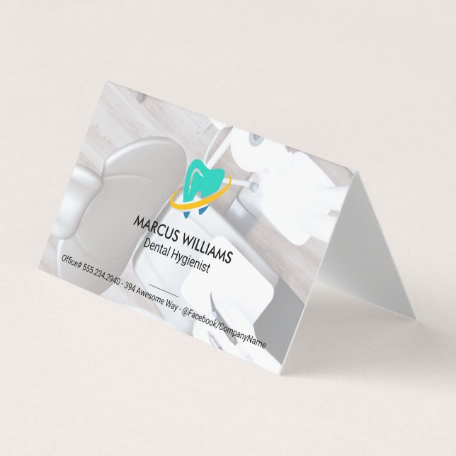 Dental Verktyg | Dentistkontor Visitkort (Framsida)