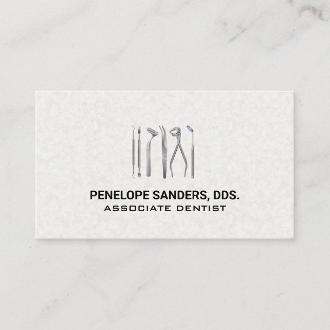 Dental Verktyg Logotyp Visitkort (Framsida)