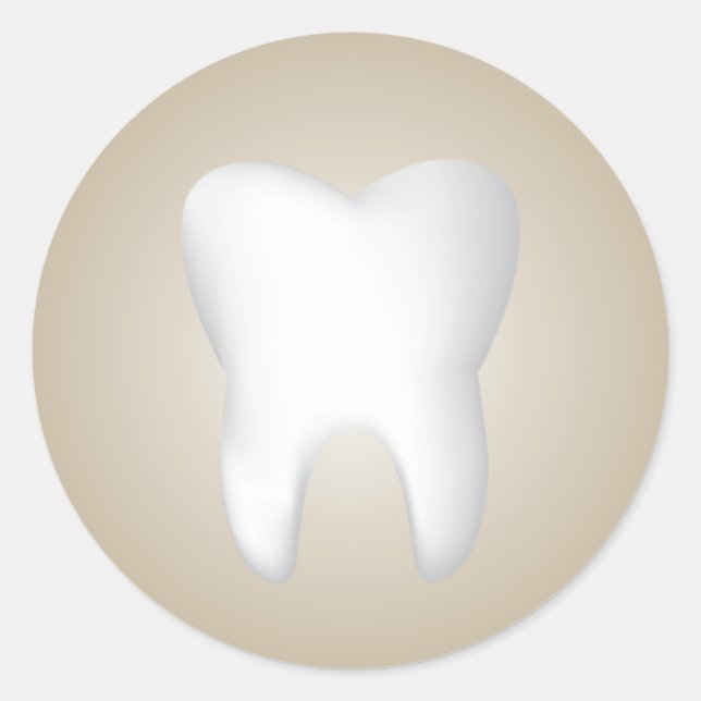 Dentala fästdon runt klistermärke (Framsida)