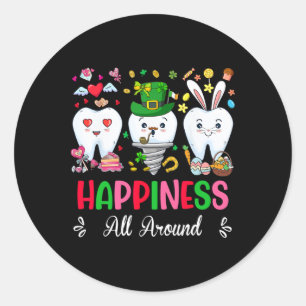 Dentala lyckor alla runt Valentine St Patrick E Klistermärke