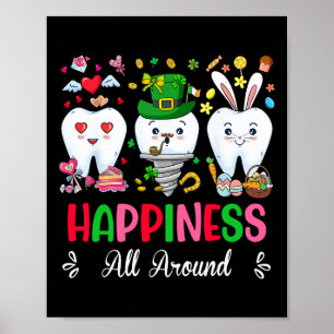 Dentala lyckor alla runt Valentine St Patrick E Poster