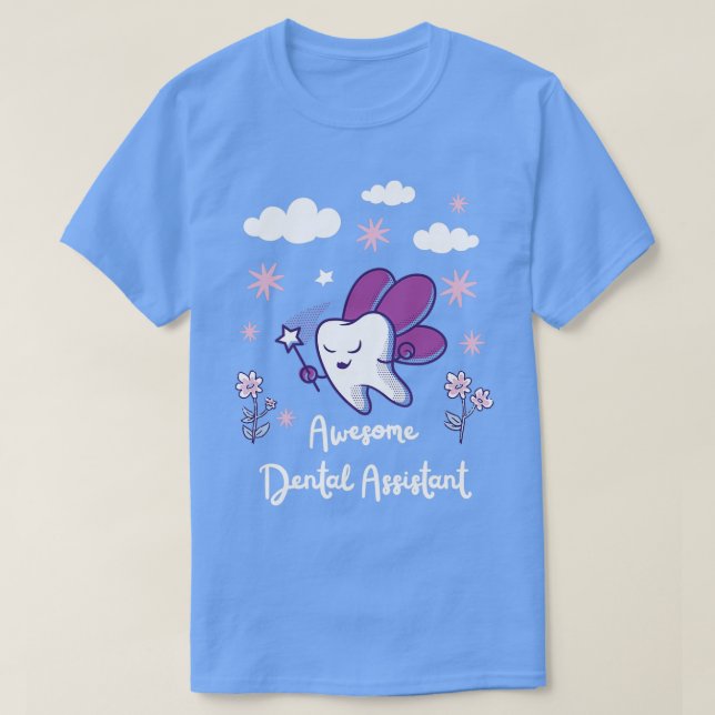 Dentalassistent Cute Fairy Art T Shirt (Design framsida)