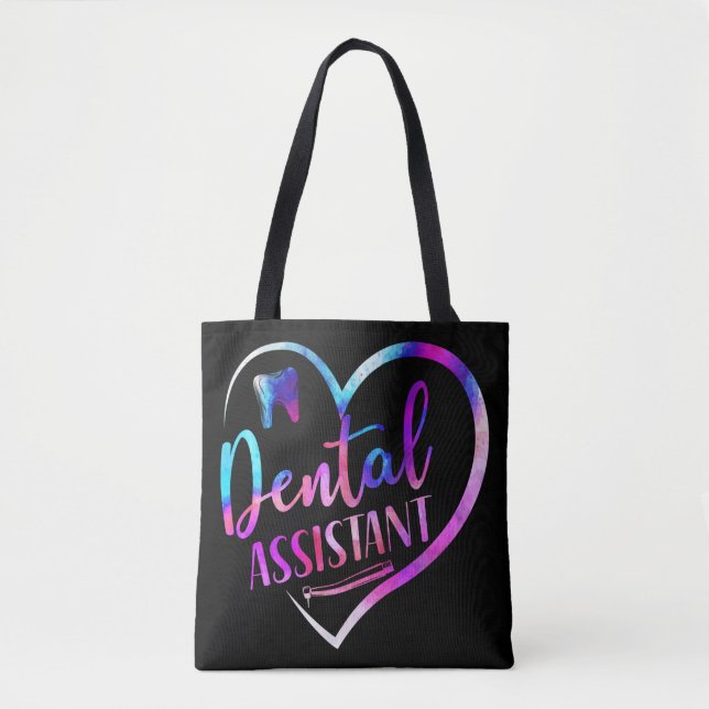 Dentalassistent Dental Dental Assistant Heart Tygkasse (Framsida)
