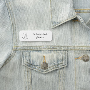 Dentalassistent dentist Minimal White Namnbricka