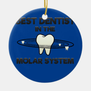 Dentalassistent Dentist Teeth Tooth Galaxy Molar Julgransprydnad Keramik