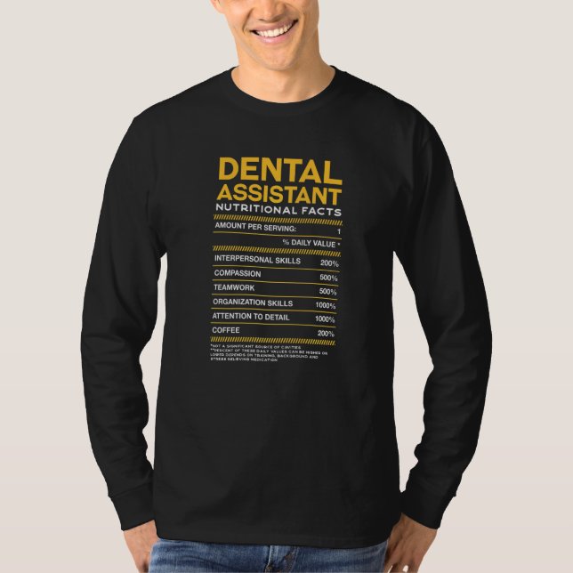 Dentalassistent näringsbrist tandhygieniker t shirt (Framsida)