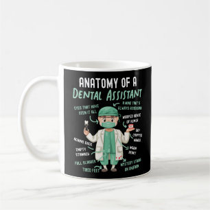 Dentalassistent tandanatomi hos en tandläkare kaffemugg