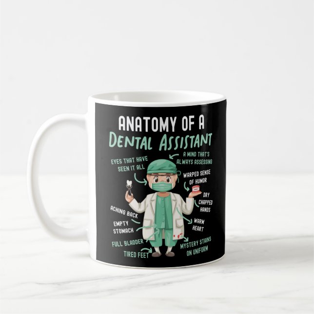 Dentalassistent tandanatomi hos en tandläkare kaffemugg (Vänster)