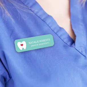Dentalassistent tandhjärttandläkare namnbricka