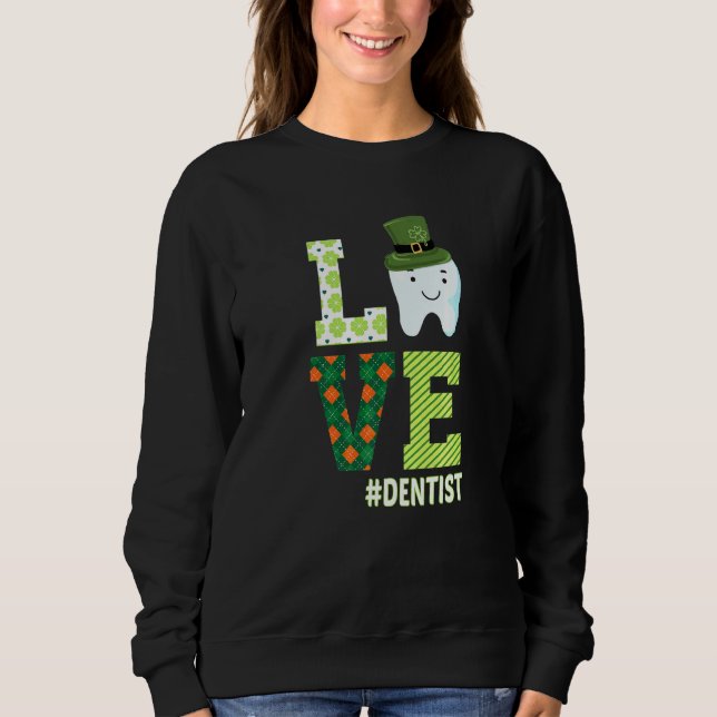 Dentalassistent vid St patrick's day Kärlek T Shirt (Framsida)