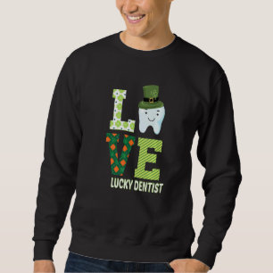 Dentalassistenten Dentist St patrick's day Funny 1 Lång Ärmad Tröja