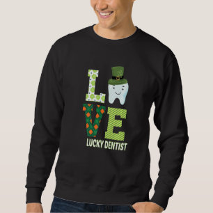 Dentalassistenten Dentist St patrick's day Funny Lång Ärmad Tröja