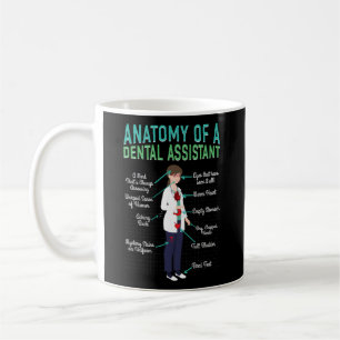 Dentalassistentens anatomi hos tandläkare kaffemugg