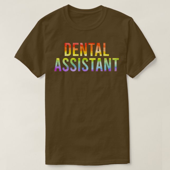 Dentalassistentens arbetsdag, tid för kvinnor t shirt (Design framsida)